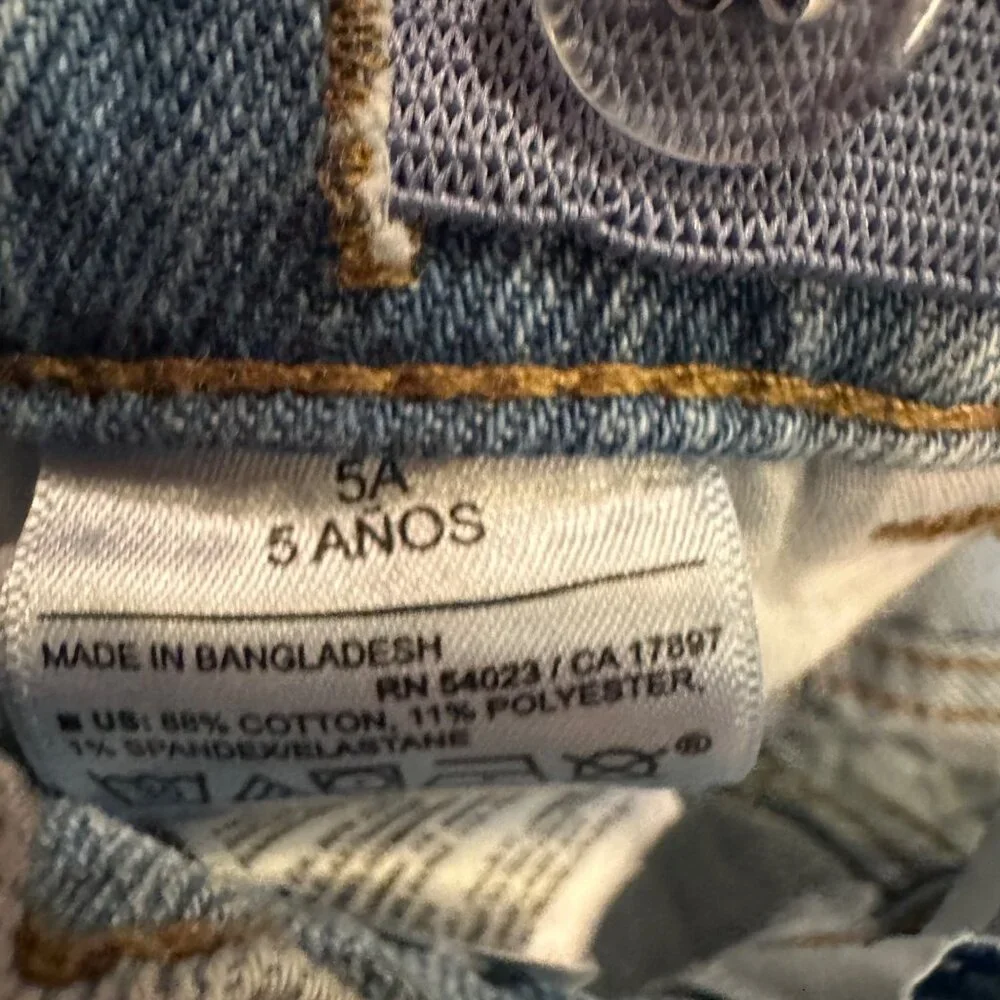 OLD NAVY BOYS STRAIGHT LEG ADJUSTABLE WAIST SIZE 5 JEANS